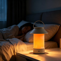 Lampe de table portable, lampe de camping, lanterne anti-moustiques USB, lumière d'ambiance chaude, lampe de nuit pour chambre, bureau, camping, patio, décoration de la maison