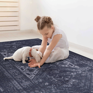 DB 5x8 Low-Pile Non-Slip Non-Shedding Foldable Area Rug Washable Kid & Pet Friendly Plush Pattern Hallway <b>for</b> <b>Living</b> Room - Product Image 5