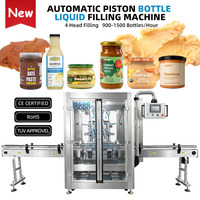 Mesin Pengisi Pasta Otomatis Piston untuk Pasta Kentang Tumbuk 250ml 500ml dan Hummus