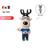 Ours en peluche brun en peluche de dessin animé OEM jouet en peluche doux animal personnalisé jouets en peluche en gros