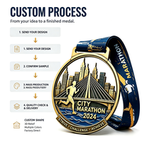 Médaille sportive personnalisée en alliage de zinc électroplaqué, impression UV 3D irrégulière, pour événements de marche/course/natation, cadeaux promotionnels