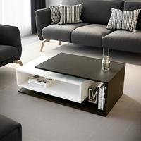 Ensemble de canapé avec table basse de style moderne, plateau en bois blanc réglable en hauteur, pour salon, meubles de maison