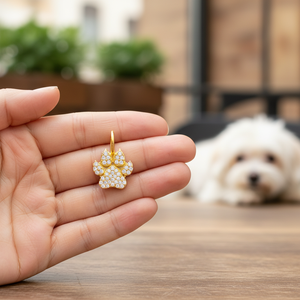 Charme en forme de patte de chien en zircon, vente en gros, fait à la main, charme turc, minimaliste, bijoux en argent sterling 925 - Product Image 3
