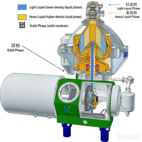 CE 2026 Schijfcentrifuge voor fruit sap, automatische vaste-vloeistofscheider voor de verwerking van appel-, mango- en sinaasappelsap