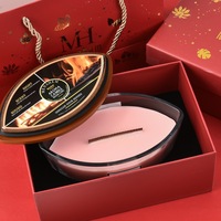 Bougie d'aromathérapie personnalisée à 3 mèches, bruit blanc, en forme de tasse, coffret cadeau haut de gamme, souvenir, parfum végétal, mélange de soja