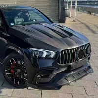 Capot en fibre de carbone forgé sur mesure pour Mercedes Benz GLE GLE53 Coupé 2020-2023, kit carrosserie amélioré avec capot moteur en carbone