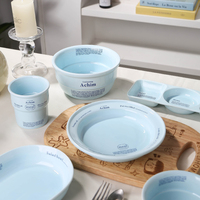 Cadeau de pendaison de crémaillère lettres anglaises ensemble de vaisselle logo personnalisé dîner plats assiettes tasses et bols cuisine ensemble de table en céramique