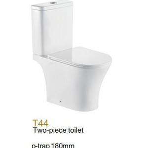 WC monobloc en céramique blanche T20 avec réservoir d'eau séparé, vidange horizontale, pour hôtel - Product Image 4