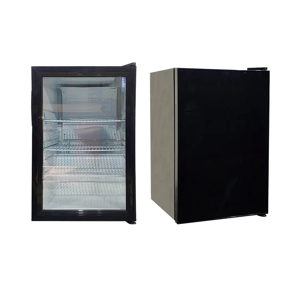 MEISDA SC68 bar uso vertical pequeña exhibición de bebidas frías nevera puerta de vidrio bebida mini refrigerador