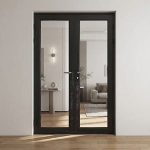 Nouvelle conception de <span class=keywords><strong>porte</strong></span> <span class=keywords><strong>en</strong></span> <span class=keywords><strong>verre</strong></span> à battant français <span class=keywords><strong>en</strong></span> aluminium, <span class=keywords><strong>verre</strong></span> trempé imperméable, <span class=keywords><strong>isolation</strong></span> phonique pour les projets résidentiels et commerciaux - Product Image 5