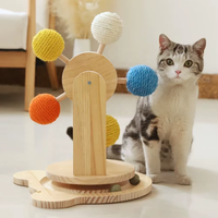 Factory Wholesale Premium Corrugated Cardboard Cat Scratcher Ramp Wooden Ferris Wheel Cat Toy