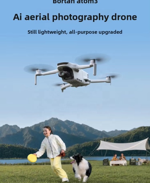 Potensic ATOM 3 Mini 4K UAV 3-Axis Gimbal 50MP Brushless Foldable RC Quadcopter AI-Powered Shooting GPS 16km Transmission