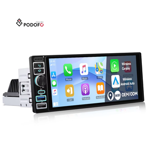Autoradio <span class=keywords><strong>Android</strong></span> Podofo Single Din 6,9'' 2+64G <span class=keywords><strong>1</strong></span> Din avec Carplay/<span class=keywords><strong>Android</strong></span> Auto sans fil, GPS, charge USB Type-C - Product Image 1