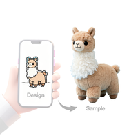 Animaux en peluche personnalisés pour enfants, jouets en peluche doux, vente en gros, broderie de logo de marque, cerf en peluche, alpaga et mule