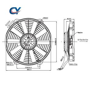 Ventilateur CVC Commercial FZP280/10A-2491C 13V 10,6 Ampères 26V 4,99 Ampères Remplacement pour Bus - Product Image 1