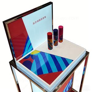 Présentoir de Luxe pour Soins de la Peau et Parfums avec Éclairage LED Intégré – Vitrine Métallique Élégante pour Boutiques et Comptoirs de Marques - Product Image 5