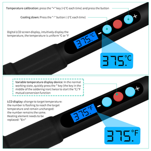 Affichage numérique LCD rétroéclairé température réglable 60W <span class=keywords><strong>fer</strong></span> à <span class=keywords><strong>souder</strong></span> électrique pour le soudage, la soudure et la réparation - Product Image 6