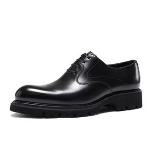 Zapatos de Baile Sociales para Hombre de Otoño con Cordones y Punta Cuadrada de Cuero Genuino de Alta Calidad - Product Image 1