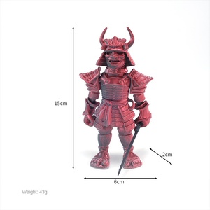 Figurine d'action articulée de samouraï japonais imprimée en 3D (PLA/PVC) avec articulations mobiles, ornements rétractables, pendule, en boîte, collection Frozen - Product Image 2