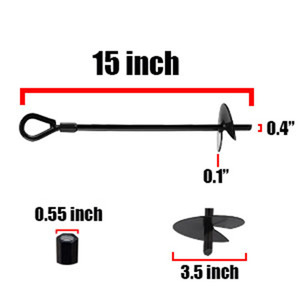 JH-Mech Reusable <strong>Heavy</strong> <strong>Duty</strong> Steel Wind Stakes Fast and SecureJH-Mech Drillable Eyebolt Ground <strong>Anchor</strong> - Product Image 4
