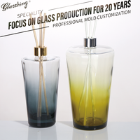 Diffuseur en verre ambré brun coloré de luxe, personnalisable en usine, sans plomb, écologique, sans alcool, 50 ml-300 ml