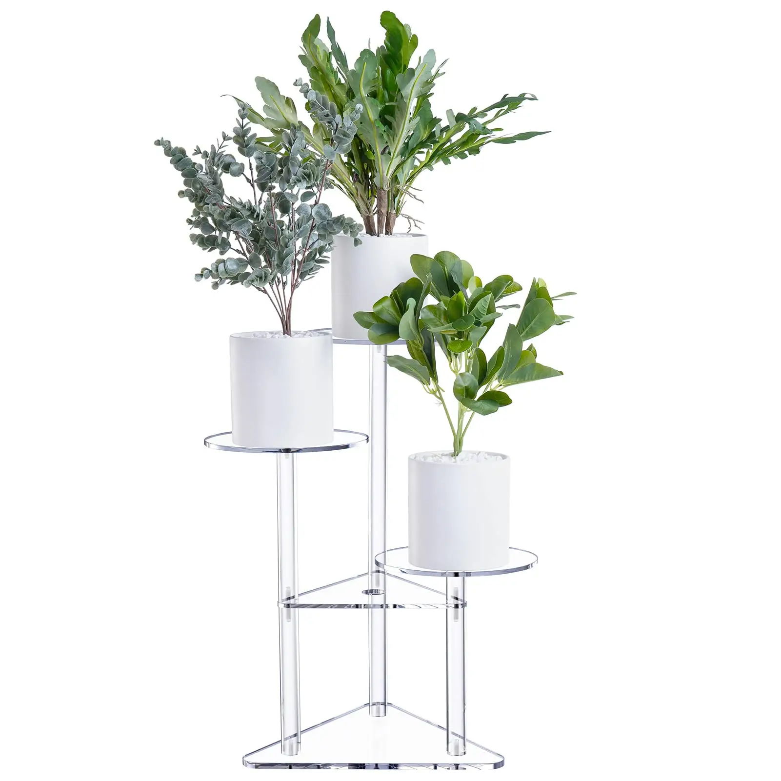 Plantador de acrílico transparente personalizado, Organizador Armazenamento Indoor Window Plant Stand, Flower Display Plant Stand para Window Growing Herbs