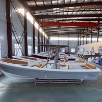 Nouvelle Arrivée 2026 Bateau de Pêche Panga 25FT en Fibre de Verre avec Console Centrale et Double Coque pour la Pêche en Haute Mer