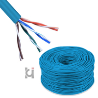 Cable de Red LAN Cat5e de PVC de 100m, Profesional, de Alta Calidad, 0.50+mm UTP Rj45, Cable de Comunicación con Núcleo de Cobre de 24AWG