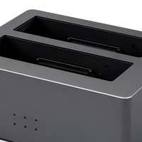 Station d'accueil double baie en aluminium pour disques durs et SSD, boîtier externe USB 3.0 SATA Type-C pour disques de 2,5 et 3,5 pouces