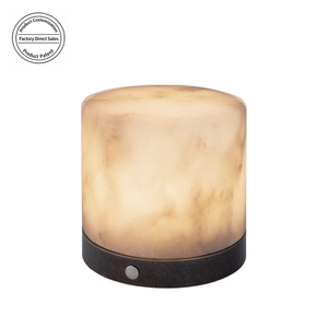 Đèn bàn Alabaster Đèn bàn LED cao cấp 1.5W Đèn bàn LED hoàn thiện bằng đá cẩm thạch ấm áp Chất liệu nhập khẩu tự nhiên Đèn bàn Led nhà hàng - Product Image 1