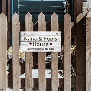 Targa in Legno '<span class=keywords><strong>Casa</strong></span> di Nonna e Nonno' Dove Sono Nati i <span class=keywords><strong>Ricordi</strong></span>, Decorazione da Appendere, Regalo per Nonni - Product Image 3