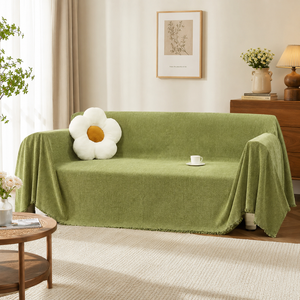 Housse de <span class=keywords><strong>canapé</strong></span> élastique en gros en tissu jacquard chenille chevrons, <span class=keywords><strong>anti</strong></span>-rayures, antidérapante, protection textile pour <span class=keywords><strong>canapé</strong></span> - Product Image 2
