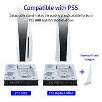 Nouvelle station de charge multifonctionnelle à double contrôleur, ventilateur de refroidissement, support vertical pour console PS5, chargeur