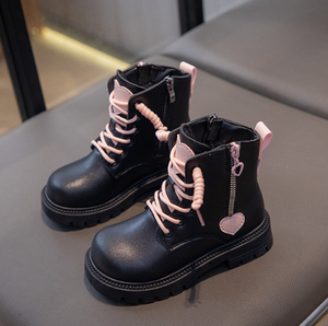 Nouvelles chaussures décontractées pour enfants à la mode, bottes en cuir mignonnes pour bébé fille, bottes à semelle souple pour filles, automne - Product Image 4