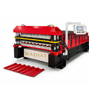 Machine de formage à rouleaux à <span class=keywords><strong>double</strong></span> couche à grande vitesse, équipement de fabrication de tuiles en métal IBR, pour panneaux en zinc galvanisé - Product Image 1
