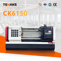 TENAKS Tour CNC multifonction économique CK6150, robuste, horizontal, à broche unique, à banc plat, avec tourelle à 4/6/8 postes