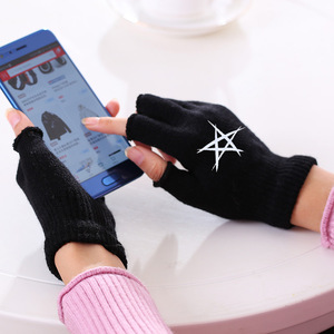 Winter Fingerless Knitted Gloves Cotton Warm Touchscreen Unisex Sports Cycling Gloves - Product Image 2