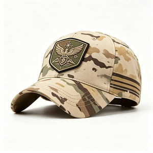 Casquette de baseball tactique sportive personnalisée en tissu Ripstop avec logo patch, design lettre, pour opérateur, chasse en extérieur, camouflage, OEM - Product Image 2