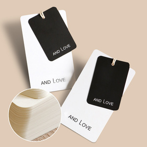 מותאם אישית ממוחזר לבן עבה כרטיס בגד תגי לתלות מחרוזת נדנדה עם הדפס מותרות תוצרת סין עבור תיקים שימוש בשקיות - Product Image 1