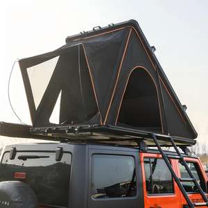 Tente de toit triangulaire en alliage d'aluminium robuste et résistante aux intempéries pour le <span class=keywords><strong>camping</strong></span> en plein air avec échelle télescopique - Product Image 3