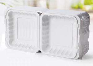 Có thể tái chế dùng một lần PP + Canxi Carbonate Hộp Ăn Trưa bản lề Nắp 3 ngăn bền bao bì thực phẩm container 5kg khóa - Product Image 3