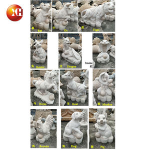 Escultura de tigre tallada a Mano China para decoración de jardín, piedra Natural de gran tamaño, 12 animales del zodiaco chino, estatua de tallado - Product Image 4