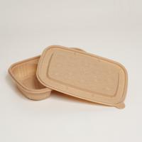 Couvercle de récipient alimentaire en fibre de riz rectangulaire biodégradable multi-usages jetable écologique sans BPA micro-ondable