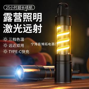 ไฟฉาย LED แบตเตอรี่แบบชาร์จไฟได้อลูมิเนียมอัลลอยด์หรี่แสงได้ไฟตั้งแคมป์กลางแจ้งสีขาว 20000 ชั่วโมง - Product Image 2