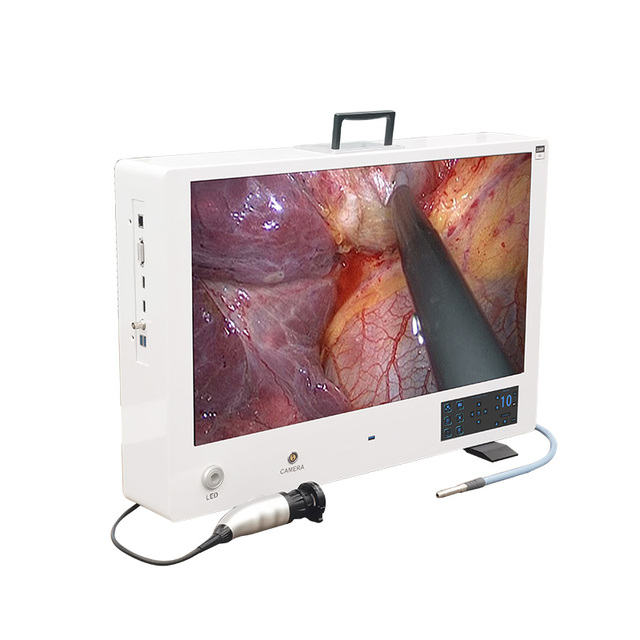 Full HD Electric Endoscopic Camera System with Display and Recording ISO Certified for General and Laparoscopic Surgery