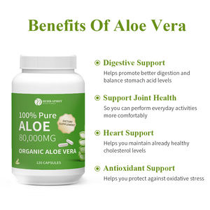 Sertifikat organik Harga Terendah bubuk lidah buaya kapsul Natural ekstrak lidah buaya vitamin pembakar lemak pemutih mencerahkan - Product Image 3