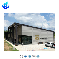 Almacén de estructura de acero prefabricado con edificio de oficinas adjunto y Marco Q355B para aplicaciones de fábrica