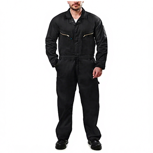 Premium Quality Cotton Blend Long Sleeve Unisex Coverall Customized Color Logo Silk Screen Printed Adult Genuine Leather - Product Image 1