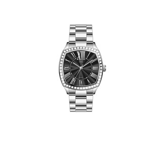 นาฬิกาข้อมือผู้หญิง Tonneau Decorative Watch Vow Glow ขนาด 18 มม. หน้าปัดกระจกควอตซ์ สายโลหะผสม สายบาง เหมาะสำหรับงานปาร์ตี้ ธุรกิจ และเป็นเครื่องประดับเสริมชุด - Product Image 2
