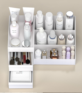 Hộp đựng mỹ phẩm, đồ trang điểm bằng nhựa, ngăn kéo 3 tầng, để bàn lớn - Product Image 3